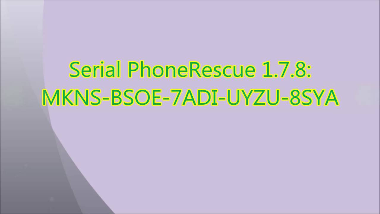 phonerescue 3.7 serial key